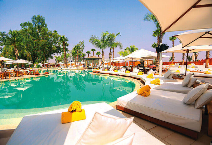 La terrasse du Nikki Beach au Palm Golf Resorts Marrakech